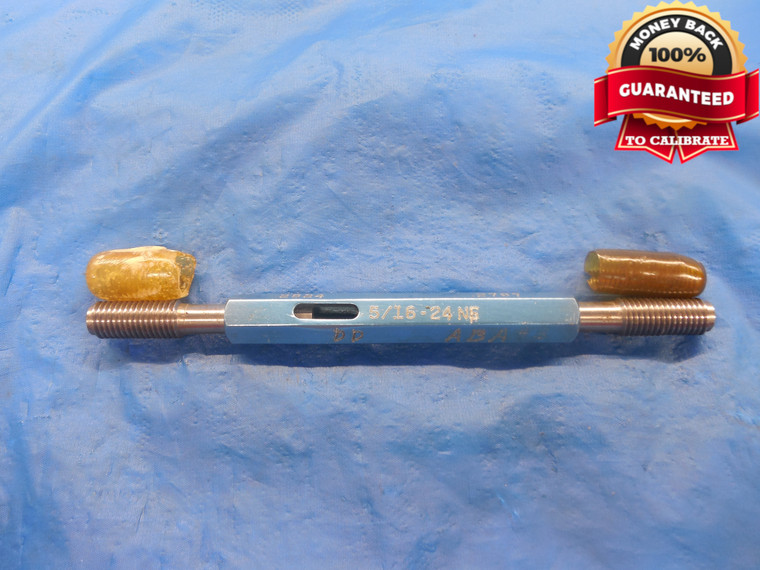 5/16 24 NS SET THREAD PLUG GAGE .3125 GO NO GO P.D.'S = .2824 & .2797 UNS TOOL