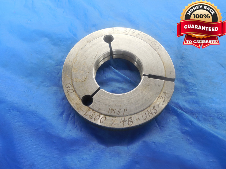 1.300 48 UNS 2A THREAD RING GAGE 1.3 1.30 1.3000 NS-2A QUALITY INSPECTION