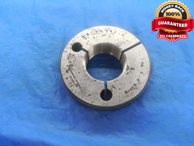 1 1/2 18 NEF 3 THREAD RING GAGE 2.5 GO ONLY P.D. = 1.4639 UNEF-3 1 1/2"-18 3A