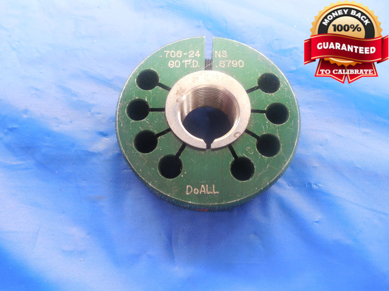 .706 24 NS 3A THREAD RING GAGE 0.706 .7060 GO ONLY P.D. = .6790 UNS 2 3 TOOL