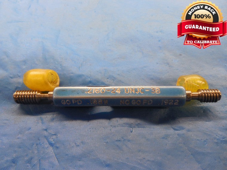 12 24 UNJC 3B THREAD PLUG GAGE #12 .216 GO NO GO P.D.'S = .1889 & .1922 NJC-3B