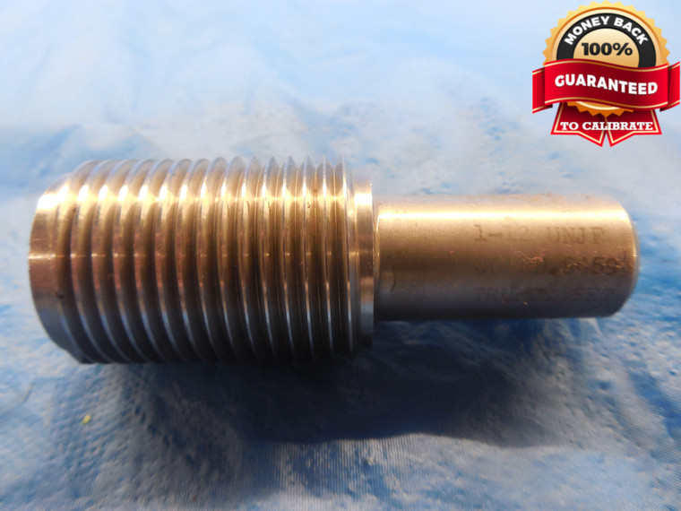 1" 12 UNJF 3A TRUNCATED SET THREAD PLUG GAGE 1.0 GO ONLY P.D. = .9459 UNF TOOL
