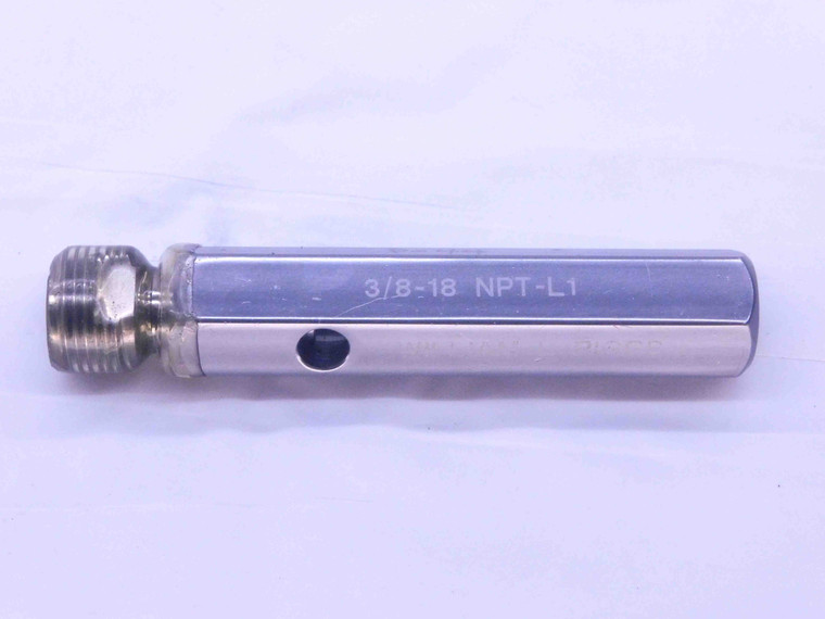 3/8 18 NPT L1 PIPE THREAD PLUG GAGE .375 .3750 N.P.T. NATIONAL TAPER INSPECTION - DW2275BU