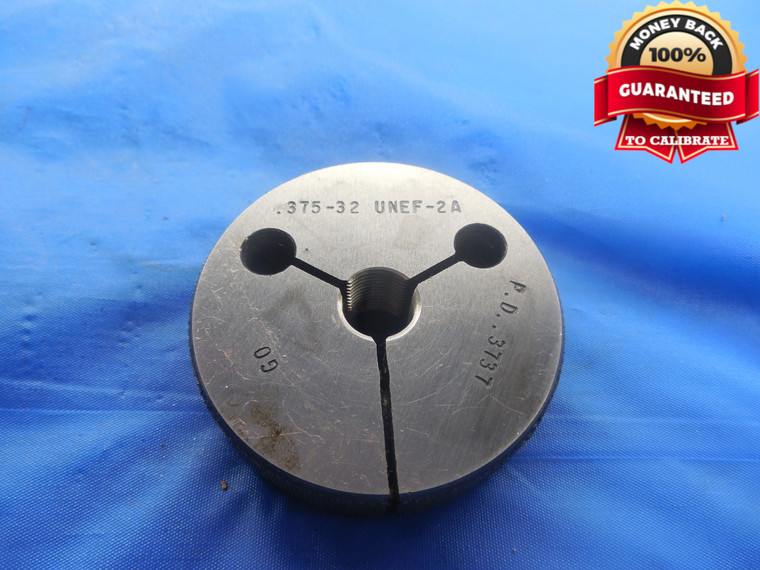 BUDGET 3/8 32 UNEF 2A THREAD RING GAGE .375 GO ONLY P.D. = .3737 NEF-2A .3537
