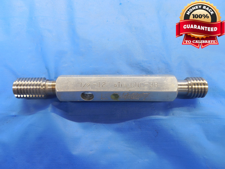 1/2 12 UNC 3B STI HELICOIL THREAD PLUG GAGE .5 GO NO GO P.D.'S = .5542 & .5582