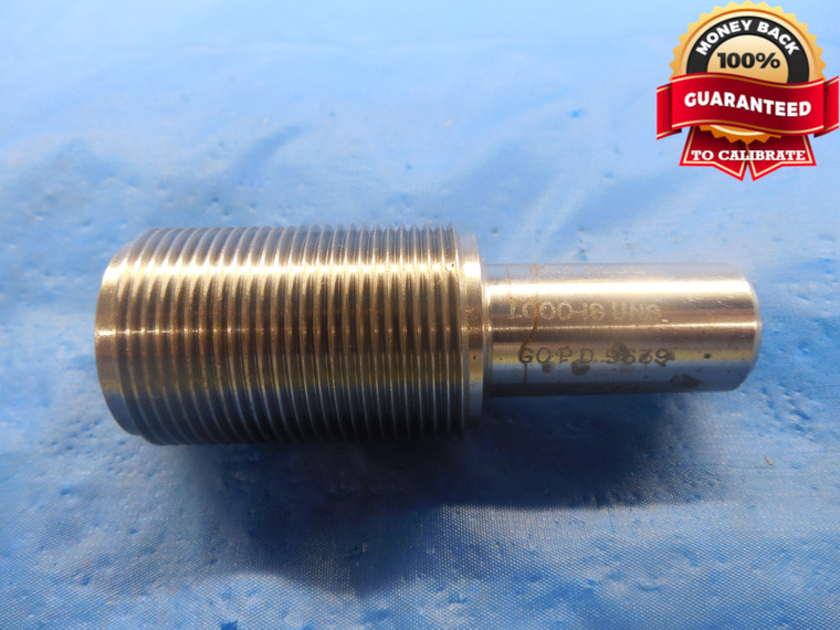 1" 18 UNS 3A SET THREAD PLUG GAGE 1.0 GO ONLY P.D. = .9639 NS-3A TAPERLOCK