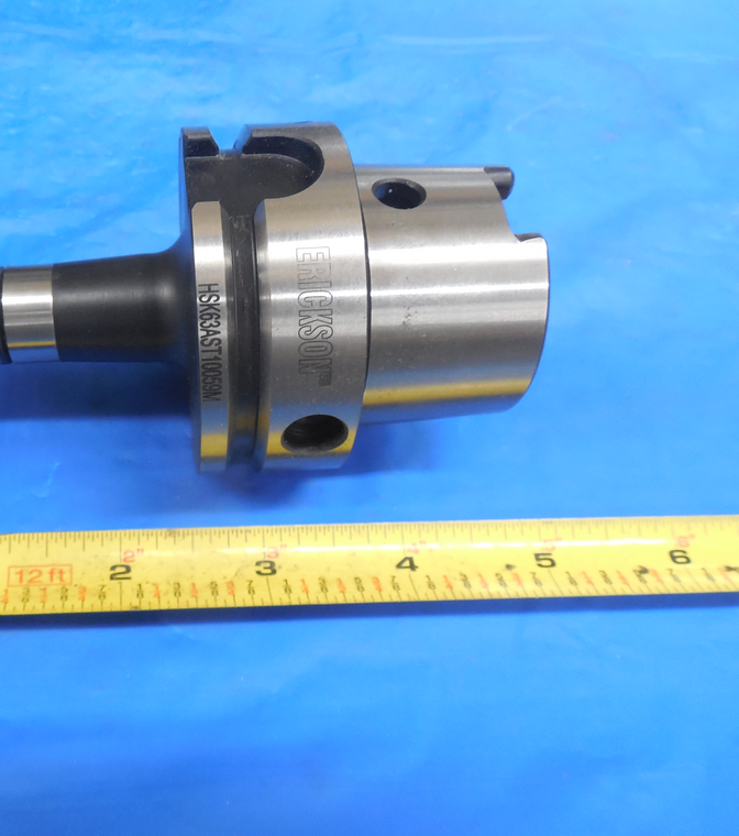 ERICKSON HSK63A 10.50mm THREADED I.D. TOOL HOLDER 59mm PROJ. HSK63AST10059M  - CS8952SA