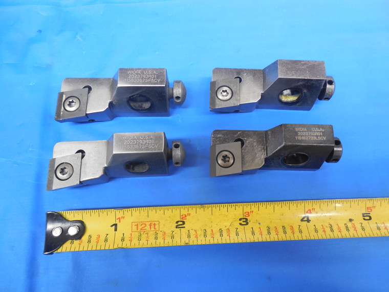 4PCS LOT OF USED WIDIA CARBIDE INSERT CARTRIDGES 2023793R01 115633675F6CV CNC