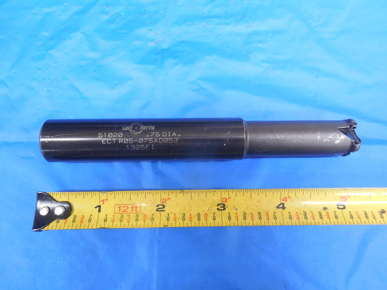 LMT FETTE 3/4" DIAMETER 4 FLUTE INDEXABLE END MILL ECT R05 075AD053 51020 .75