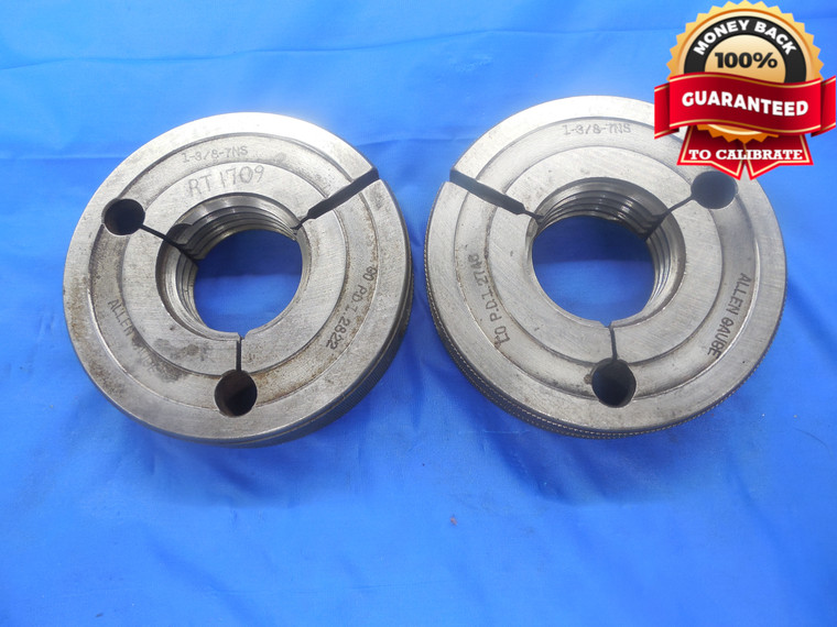 1 3/8 7 NS THREAD RING GAGES 1.375 GO NO GO P.D.'S = 1.2822 & 1.2746 UNS TOOL
