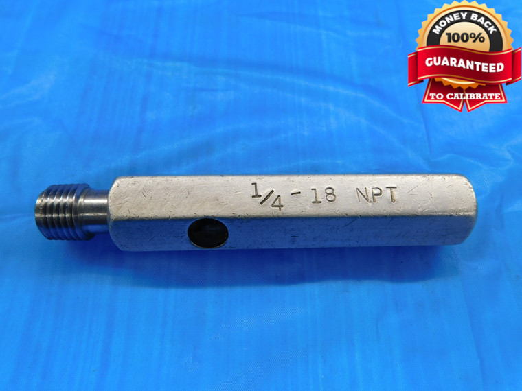 1/4 18 NPT L1 PIPE THREAD PLUG GAGE .25 .250 .2500 N.P.T. NATIONAL TAPER CHECK - 1418NPTL1P1