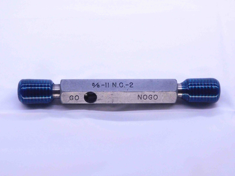 5/8 11 NC 2 SET THREAD PLUG GAGE .625 .6250 GO NO GO P.D.'S = .5660 & .5601 - DW2762HB