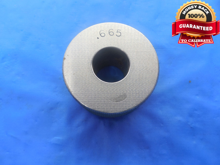 .6650 MASTER PLAIN BORE RING GAGE .6563 +.0087 OVERSIZE 21/32 16.891 mm TOOL