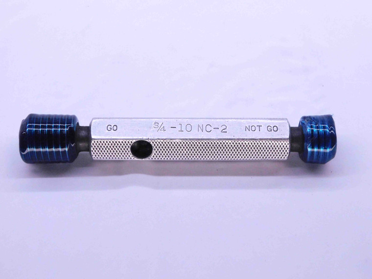 3/4 10 NC 2 THREAD PLUG GAGE .75 .750 GO NO GO P.D.'S = .6850 & .6914 UNC-2 - NP0066BURL