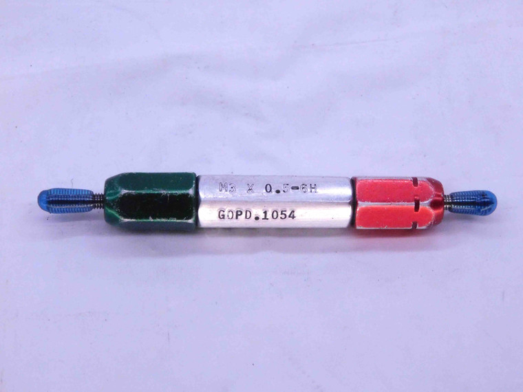 M3 X .5 6H METRIC THREAD PLUG GAGE 3 0.5 GO NO GO P.D.'S = 2.675 & 2.775 CHECK - M356HP2