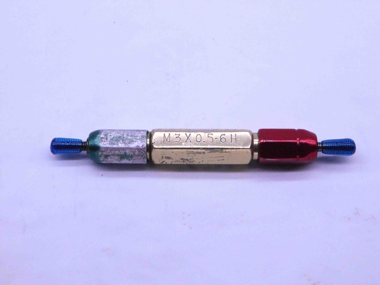 M3 X .5 6H METRIC THREAD PLUG GAGE 3 0.5 GO NO GO P.D.'S = 2.675 & 2.775 CHECK - M356HP2