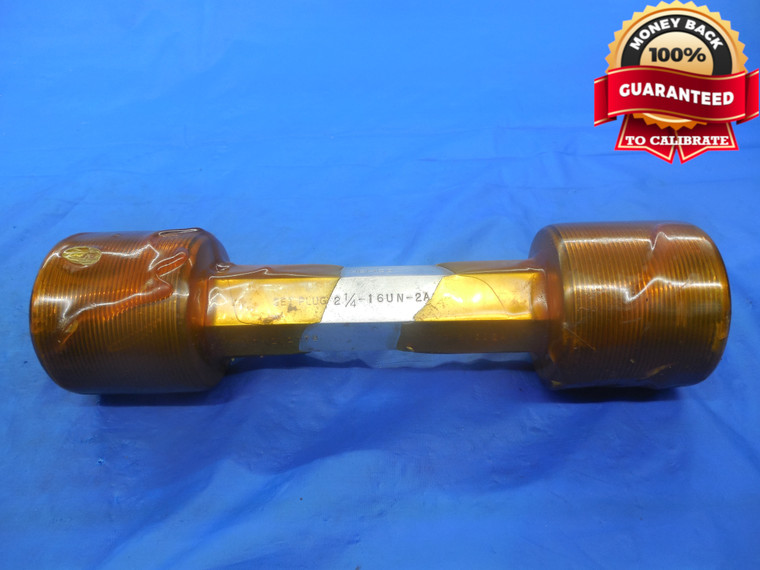 2 1/4 16 UN 2A SET THREAD PLUG GAGE 2.25 GO NO GO P.D.'S = 2.2078 & 2.2024 N-2A - DW3105BU