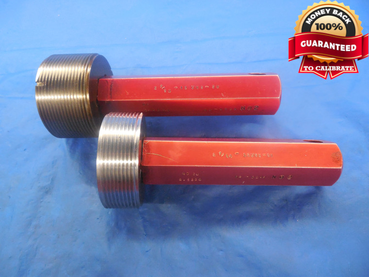 2 7/16 12 UNS 3B THREAD PLUG GAGE 2.4375 GO NO GO P.D.'S = 2.3834 & 2.3894 NS-3B - DW3263RD