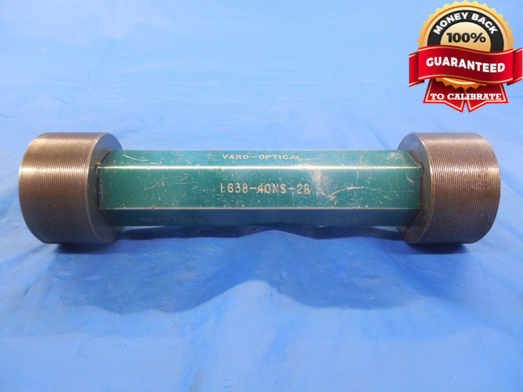 1.638 40 NS 2B THREAD PLUG GAGE GO NO GO P.D.'S = 1.6218 & 1.6267 UNS-2B TOOL - DW3376RD