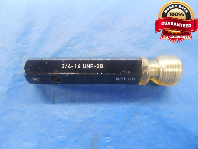 3/4 16 UNF 2B THREAD PLUG GAGE .75 NO GO ONLY P.D. = .7159 NF-2B 3/4"-16 TOOL - DW3391RD