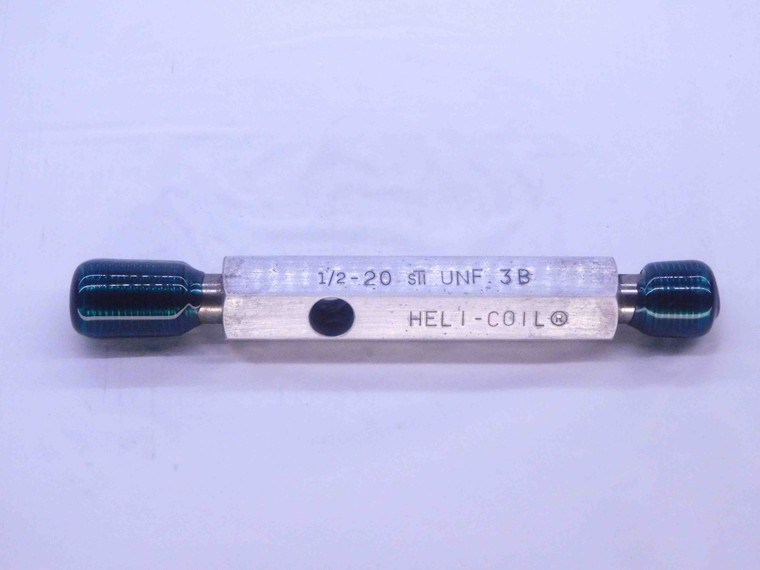 1/2 20 UNF 3B STI HELICOIL THREAD PLUG GAGE .5 GO NO GO P.D.'S = .5325 & .5357 - DW3474RD