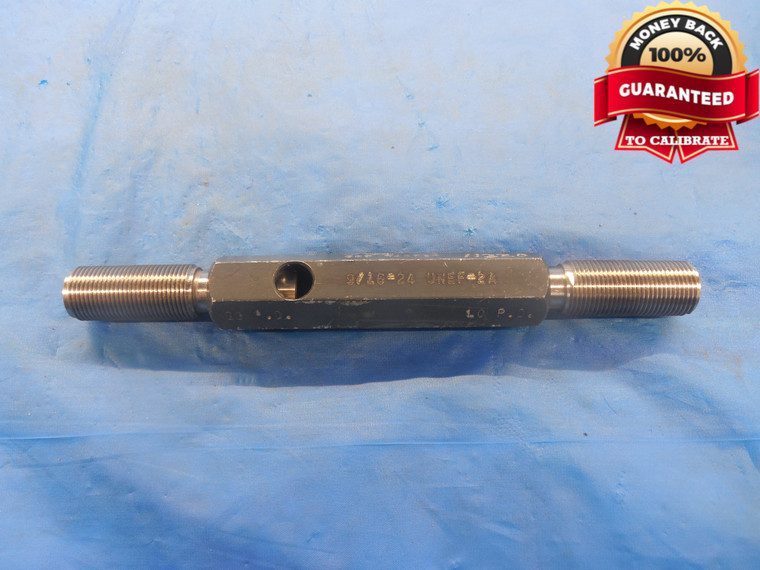 9/16 24 UNEF 2A PREPLATE SET THREAD PLUG GAGE .5625 GO NO GO PDS= .5322 & .5295 - DW3510RD