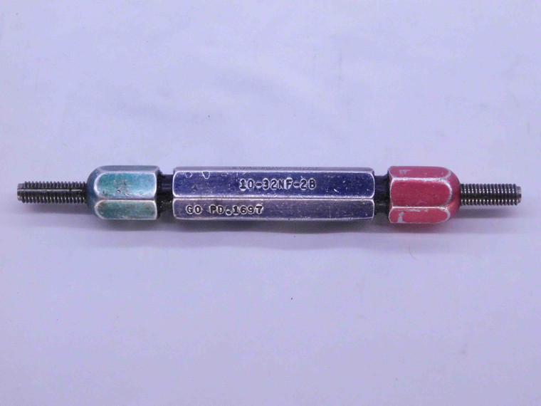 10 32 UNF 2B THREAD PLUG GAGE #10 .190 .1900 GO NO GO P.D.'S = .1697 & .1736 - DW3564BU