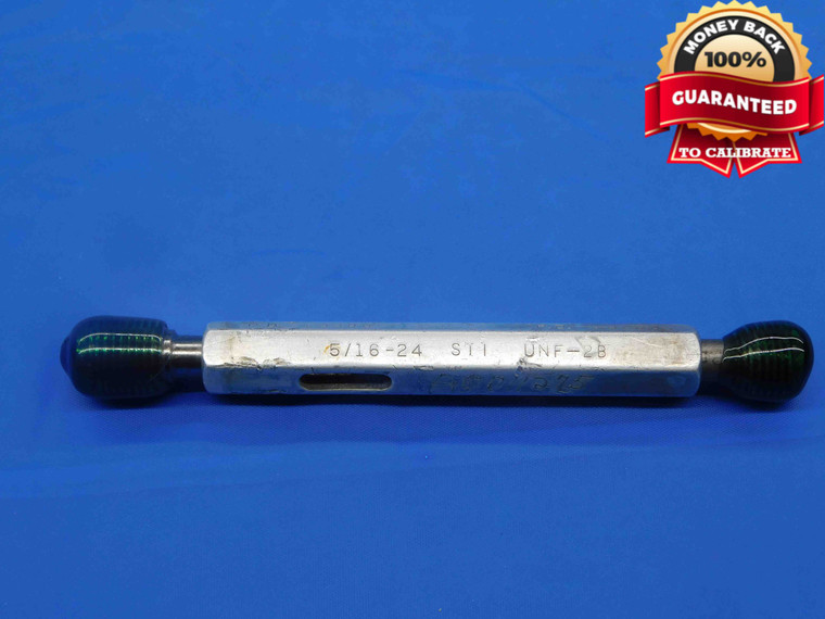 5/16 24 UNF 2B STI HELICOIL THREAD PLUG GAGE .3125 GO NO GO PD'S = .3395 & .3433 - DW3631RD
