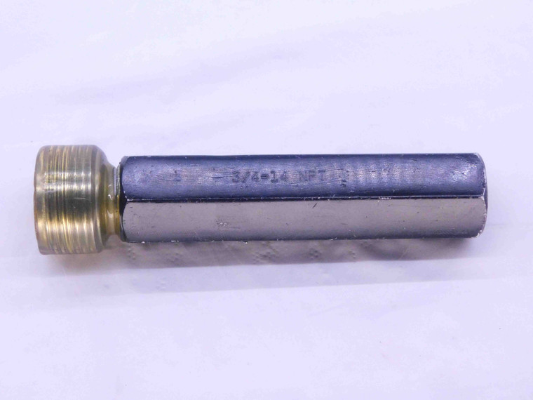 3/4 14 NPT L1 PIPE THREAD PLUG GAGE .75 .750 .7500 N.P.T. NATIONAL TAPER CHECK - DW3699BU