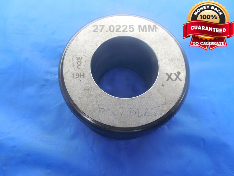 27.0225 CLASS XX MASTER PLAIN BORE RING GAGE 27.000 +.023 OVERSIZE 27 mm 1.0639