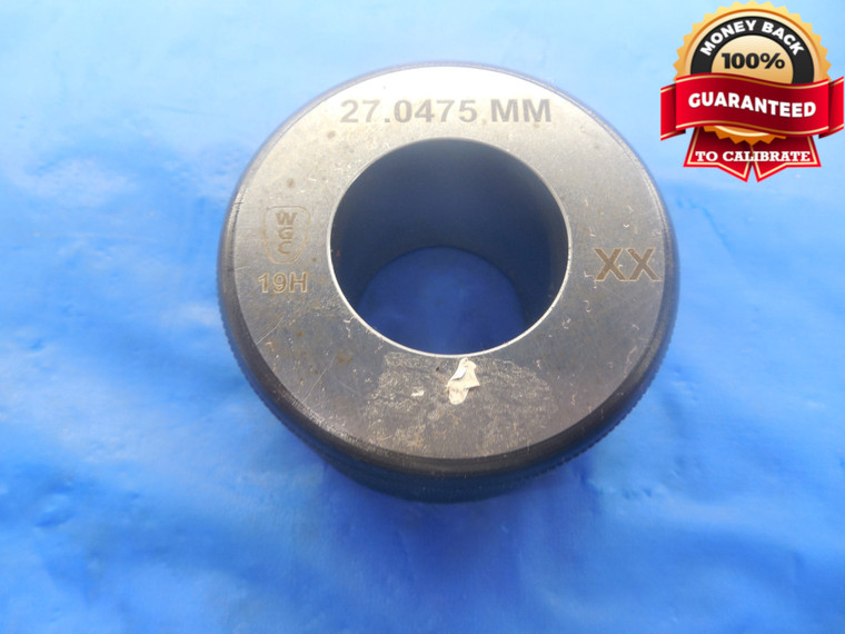 27.0475 CLASS XX MASTER PLAIN BORE RING GAGE 27.000 +.047 OVERSIZE 27 mm 1.0649