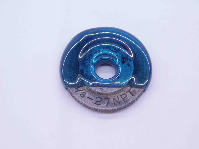 1/8 27 NPT L1 PIPE THREAD RING GAGE .125 .1250 N.P.T. NATIONAL TAPER INSPECTION - 1827NPTL1R1