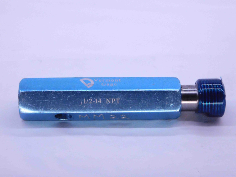 1/2 14 NPT L1 VERMONT PIPE THREAD PLUG GAGE .5 .50 .500 .5000 N.P.T. NATIONAL - DW9109HXRL