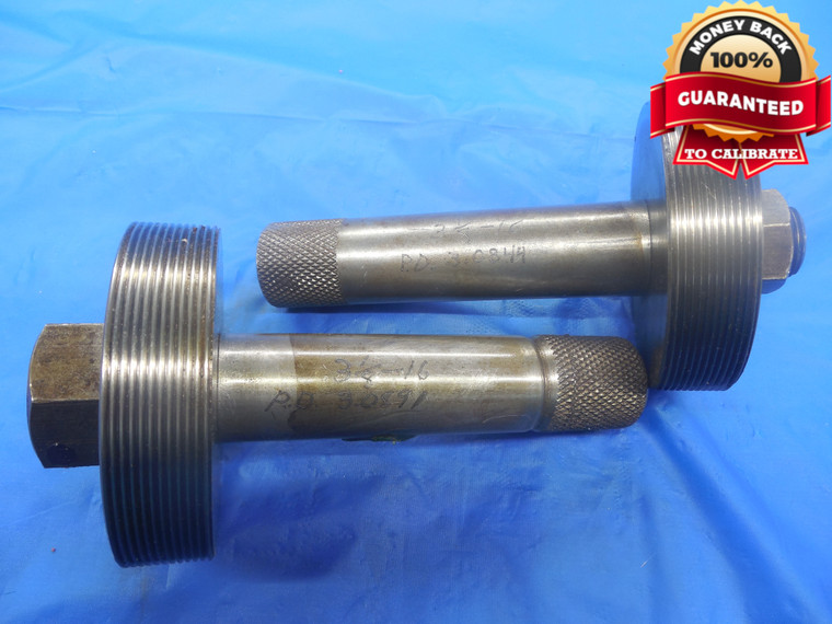 SHOPMADE 3 1/8 16 THREAD PLUG GAGE 3.125 GO NO GO P.D.'S = 3.0844 & 3.0891 TOOL - DW3900BU