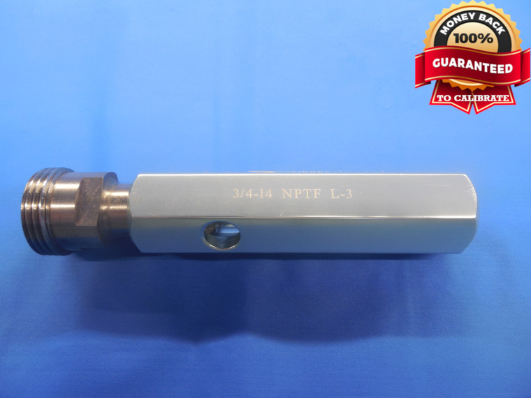 3/4 14 NPTF L3 VERMONT PIPE THREAD PLUG GAGE .75 3/4"-14 QUALITY INSPECTION TOOL - DW4065RD