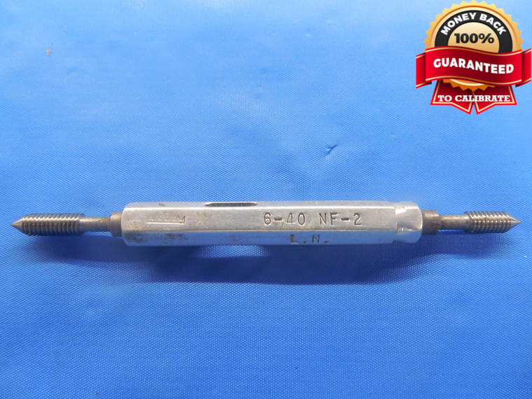 6 40 NF 2 LEFT HAND THREAD PLUG GAGE #6 .138 GO NO GO P.D.'S = .1218 & .1242 LH - DW4134BU