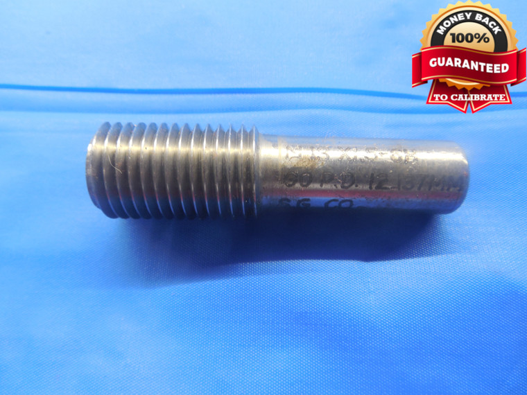 M13 X 1.5 6H METRIC THREAD PLUG GAGE 13.0 GO ONLY P.D. = 12.137 mm INSPECTION - DW4206RD
