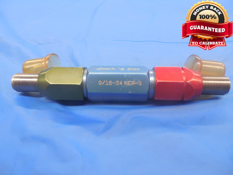 9/16 24 NEF 3 THREAD PLUG GAGE .5625 GO NO GO P.D.'S = .5354 & .5382 UNEF-3 - DW4246RD