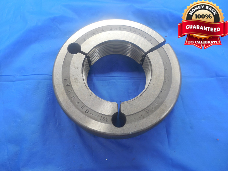 2" 12 UNS 1A BEFORE PLATE THREAD RING GAGE 2.0 GO ONLY P.D. = 1.9420 NS-1A TOOL - DW4501RD