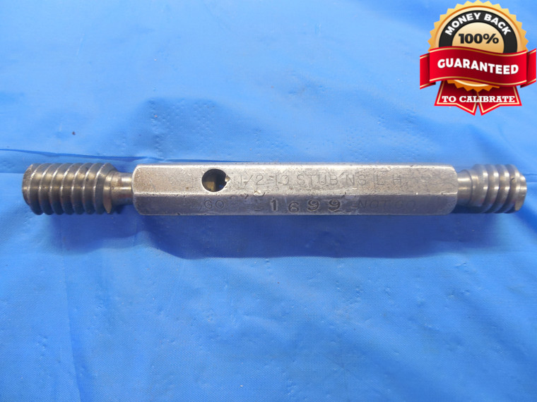 1/2 10 STUB NS LEFT HAND DOUBLE LEAD THREAD PLUG GAGE .5 GO NO GO = .4500 .4570 - DW4505RD