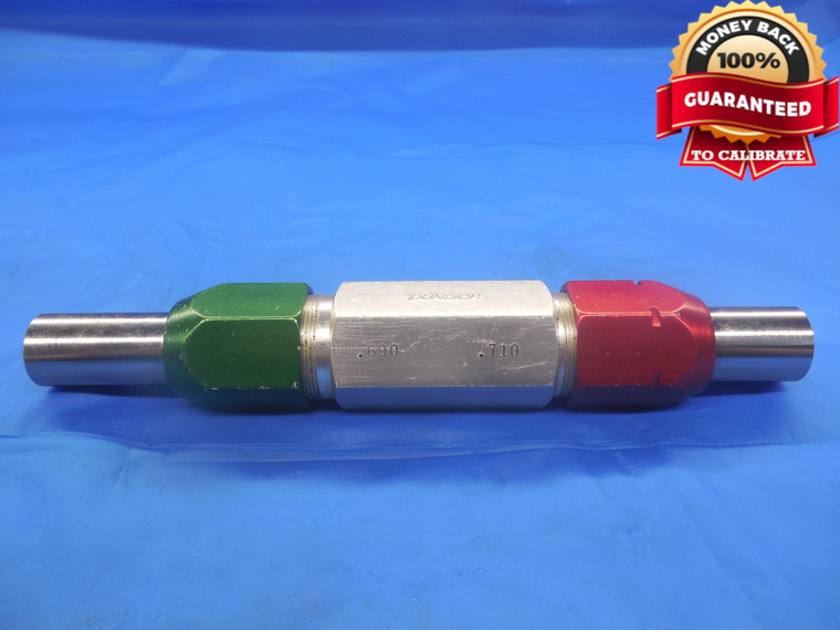 .6900 & .7100 PIN PLUG GAGE GO NO GO .6875 +.0025 OVERSIZE 11/16 18.034 mm TOOL