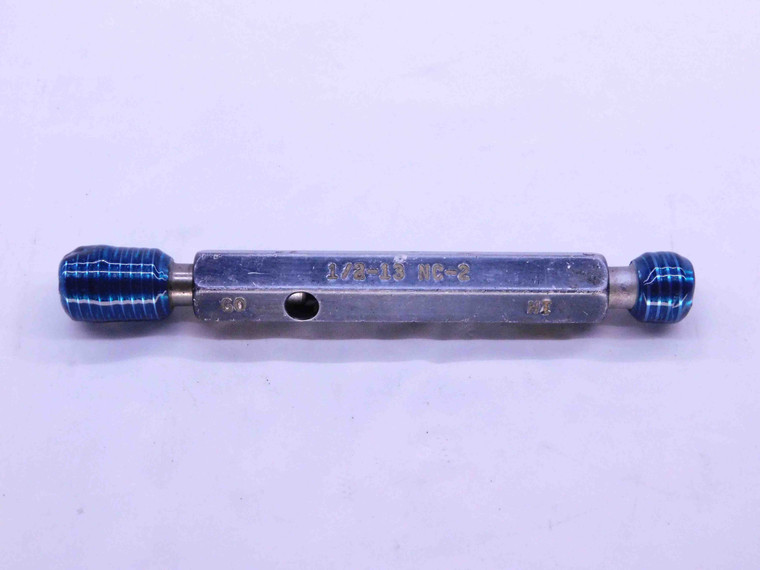 1/2 13 NC 2 THREAD PLUG GAGE .5 .50 .500 GO NO GO P.D.'S = .4500 & .4552 UNC-2 - DW12139RDRL
