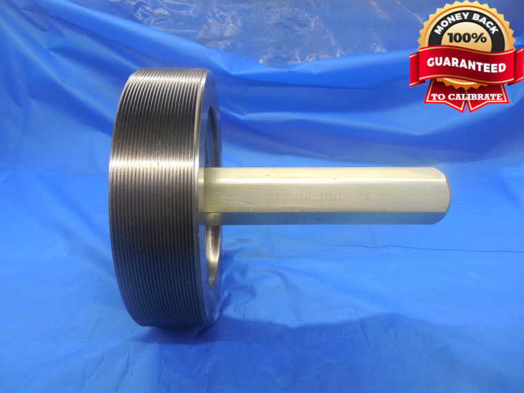 6" 16 UNF 3A SET THREAD PLUG GAGE 6.0 GO ONLY P.D. = 5.9594 NF-3A 6"-16 TOOL - DW4556RD