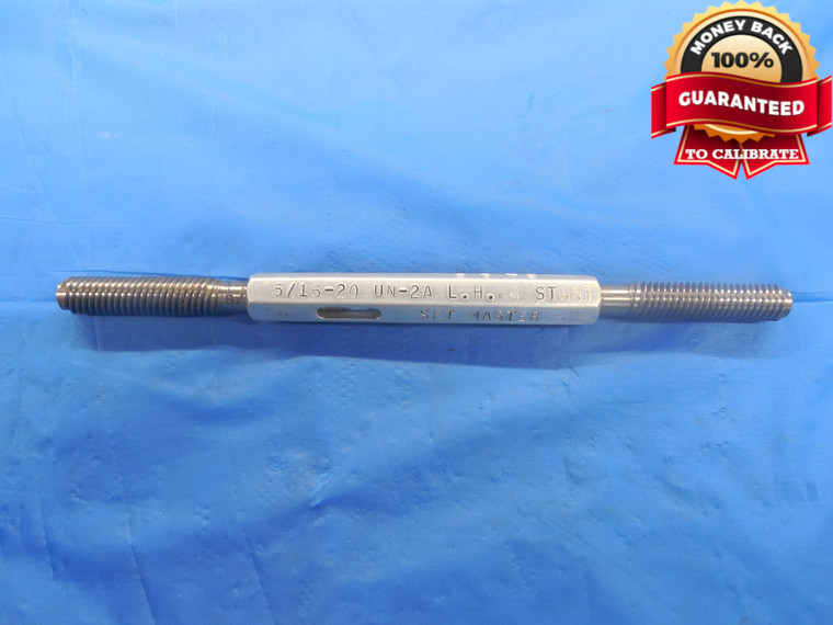 5/16 20 UN 2A LEFT HAND 4 START SET THREAD PLUG GAGE .3125 GO NO GO= .2788 .2748 - DW4584RD