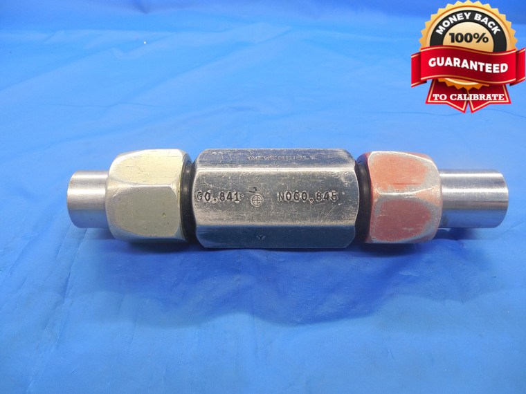 .8410 & .8450 CL Y PIN PLUG GAGE GO NO GO .8438 -.0028 UNDERSIZE 27/32 .841 .845