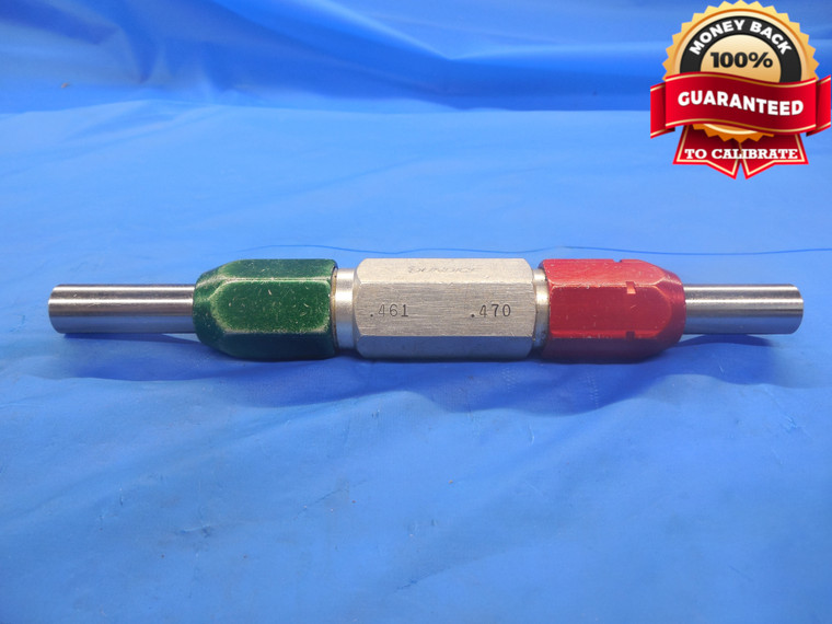 .4610 & .4700 PIN PLUG GAGE GO NOGO .4688-.0078 UNDERSIZE 15/32 11.938 .461 .470