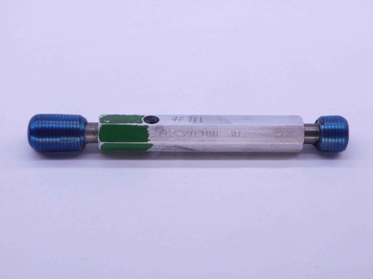 1/2 20 UNF 3B THREAD PLUG GAGE .5 .50 .500 .5000 GO NO GO P.D.'S = .4675 & .4717 - DW4994RDRL