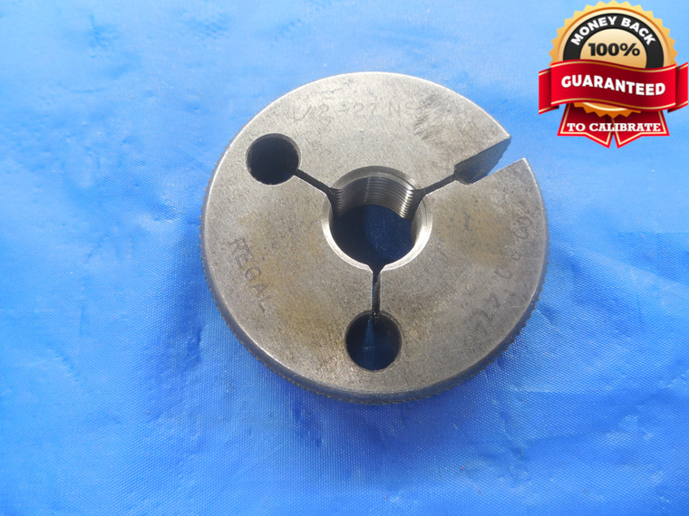 1/2 27 NS 1A THREAD RING GAGE .5 GO ONLY P.D. = .4748 UNS-1A INSPECTION TOOL - DW4950RD