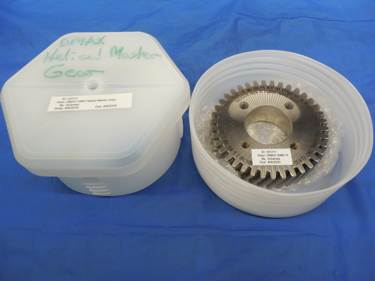 NEW GLEASON DMAX GMS HELICAL MASTER GEAR GAGE NT 38 TOOTH PA 14.5 17 DEG. RH