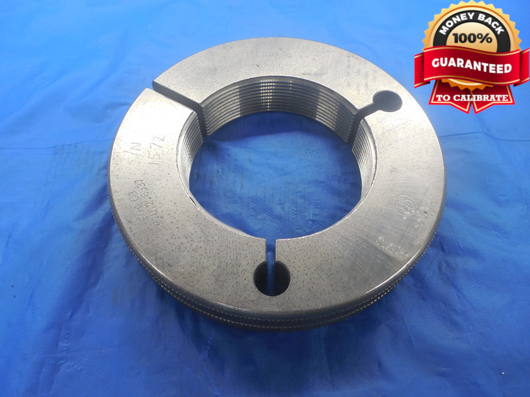 M74 X 2 6g METRIC THREAD RING GAGE 74.0 2.0 NO GO ONLY P.D. = 2.8537 INSPECTION - DW5124RD